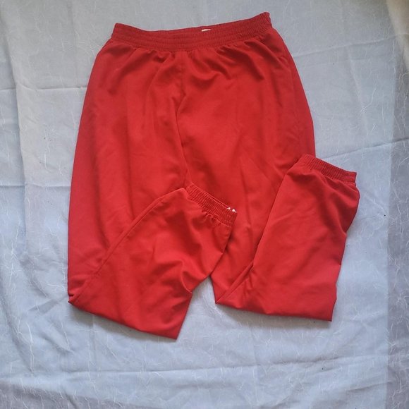 Red Baggy Stretchy Waist joggers - Picture 2 of 4